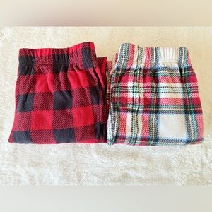 Old Navy Kids Fleece Plaid Pajama Jogger Bottoms